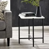 Solna Lamp Table - White, Marble