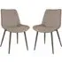 Solomona Dining Chairs Pair - Champagne, PU Leather