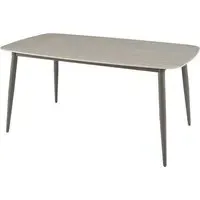 Solomona Rectangular Dining Table - Matt Latte, Ceramic