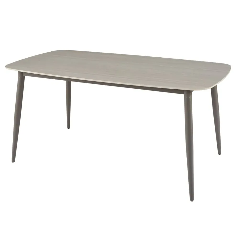 Solomona Rectangular Dining Table - Matt Latte, Ceramic