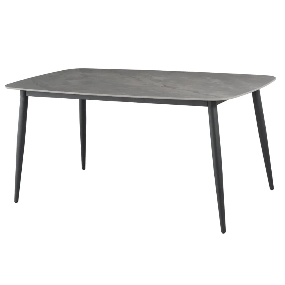 Solomona Rectangular Dining Table - Ruibei Grey, Ceramic
