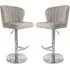 Solvo Bar Stools with Swivel - Mink, Velvet