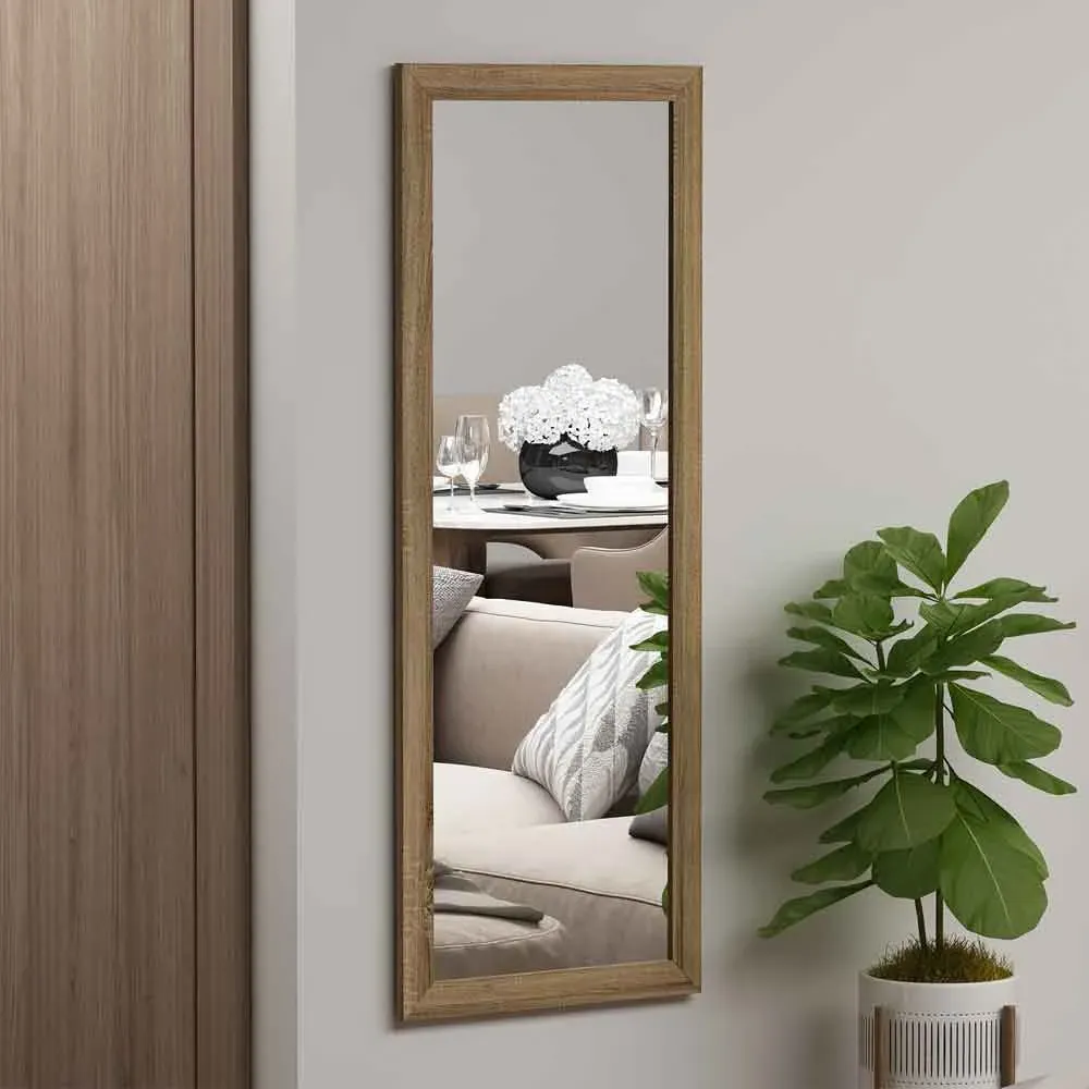 Sonny Wall Mirror with Wooden Frame - Natural, MDF product