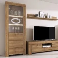 Sonora Display Cabinet with 2 Doors - Riviera Oak