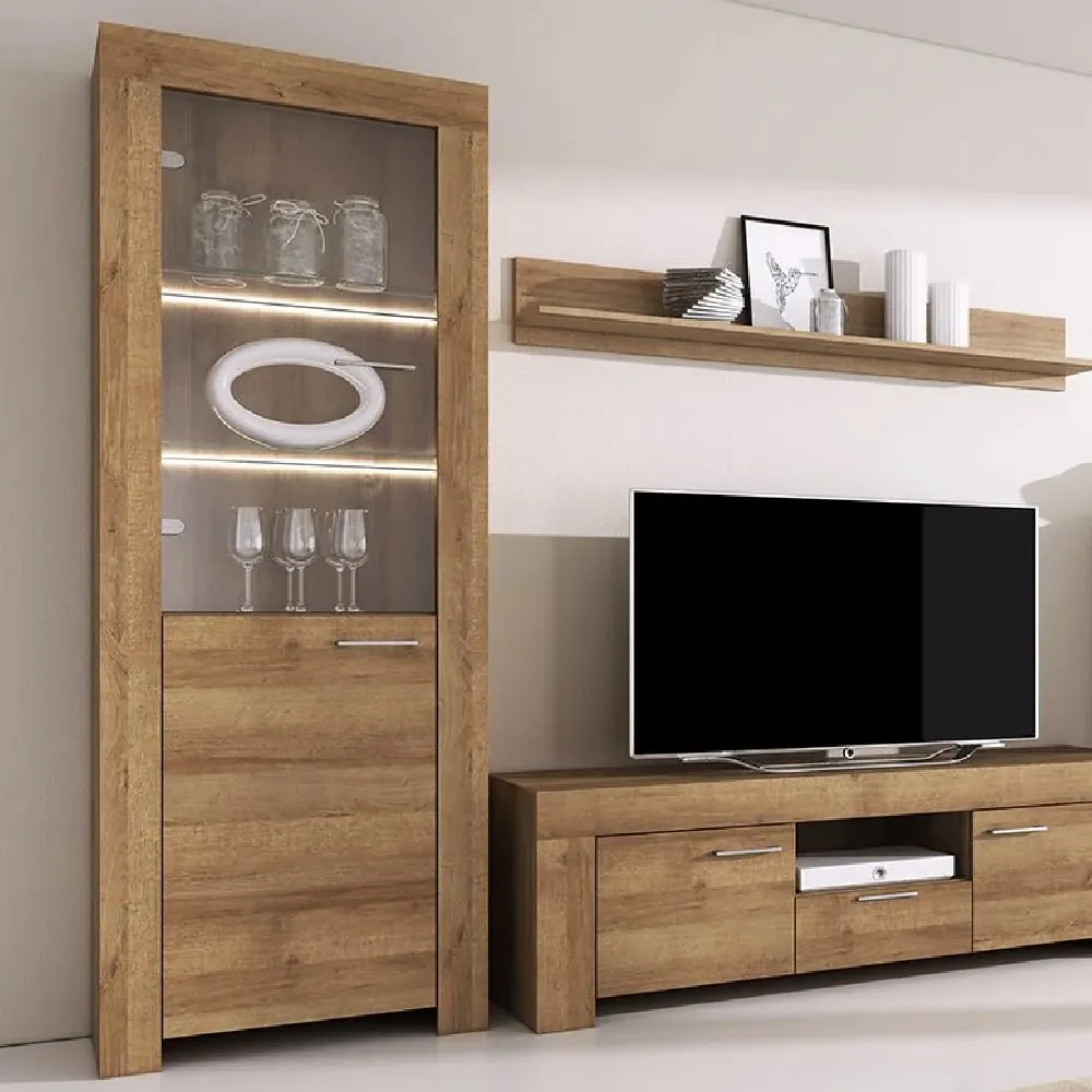 Sonora Display Cabinet with 2 Doors - Riviera Oak