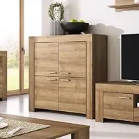 Sonora Storage Cabinet with 4 Doors - Riviera Oak