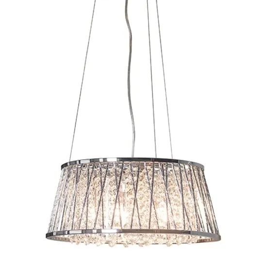 Sophia 5 Light Crystal Ceiling Pendant Light - Chrome, Clear