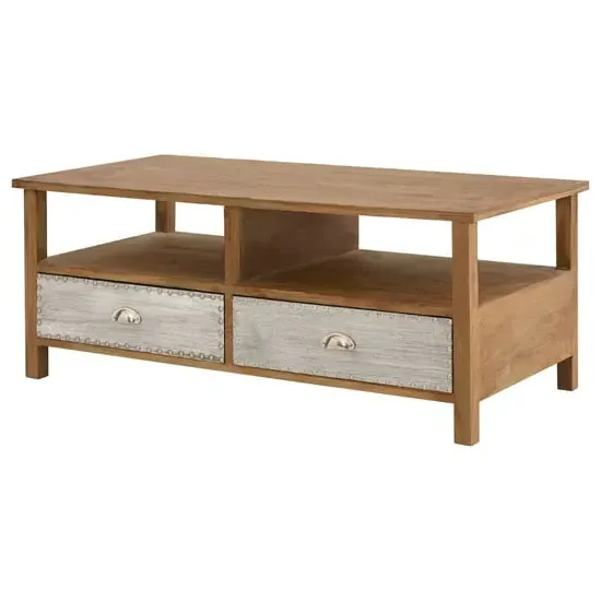 Sophia Coffee Table with 2 Drawers - Natural, Fir Wood image
