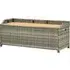Sophiya Garden Storage Bench with Seating - Grey, Poly Rattan