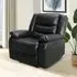 Sorreno 1-Seater Recliner Sofa - Black, Bonded Leather