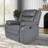 Sorreno 1-Seater Recliner Sofa - Dark Grey, Bonded Leather