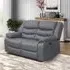 Sorreno 2-Seater Recliner Sofa - Dark Grey, Bonded Leather