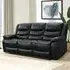 Sorreno 3-Seater Recliner Sofa - Black, Bonded Leather