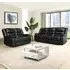 Sorreno 3+2 Recliner Sofa Set - Black, Bonded Leather