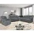 Sorreno 3+2+1 Recliner Sofa Set - Dark Grey, Bonded Leather