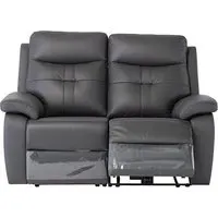 Sotra 2-Seater Electric Recliner Sofa with USB - Charcoal, Faux Leather