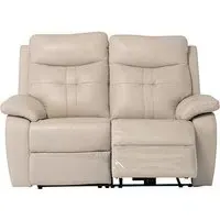 Sotra 2-Seater Electric Recliner Sofa with USB - Stone, Faux Leather