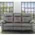 Sotra 3-Seater Electric Recliner Sofa with USB - Grey, Faux Leather
