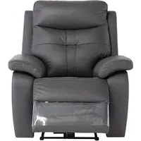 Sotra Electric Recliner Armchair with USB - Charcoal, Faux Leather