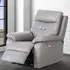 Sotra Electric Recliner Armchair with USB - Grey, Faux Leather