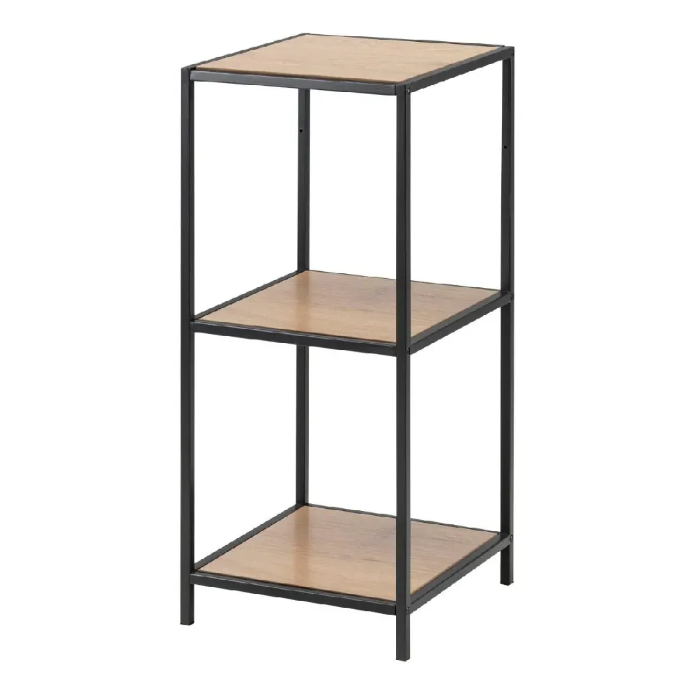 Sparks 2-Shelf Bookcase with Metal Frame - Oak, Black product
