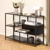 Sparks 4-Shelf Metal Bookcase - Black Ash