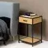 Sparks Bedside Cabinet with 1 Door - Oak, Black