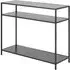 Sparks Console Table with 2 Shelves - Black, Ash