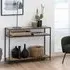 Sparks Console Table with 2 Shelves - Black, Oak