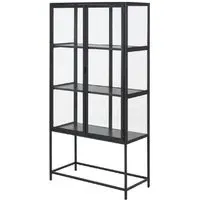 Sparks Display Cabinet with 2 Doors - Ash Black, Wood