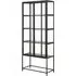 Sparks Display Cabinet with 2 Glass Doors - Black, Wood