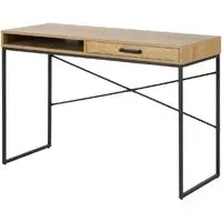 Sparks Laptop Desk with 1 Drawer - Oak, Black