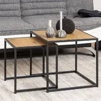 Sparks Nest of 2 Tables - Black, Oak