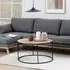 Sparks Round Coffee Table - Black, Oak