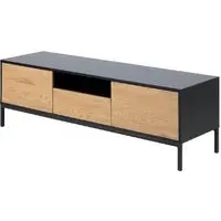Sparks TV Stand with 2 Doors 1 Drawer - Oak, Black