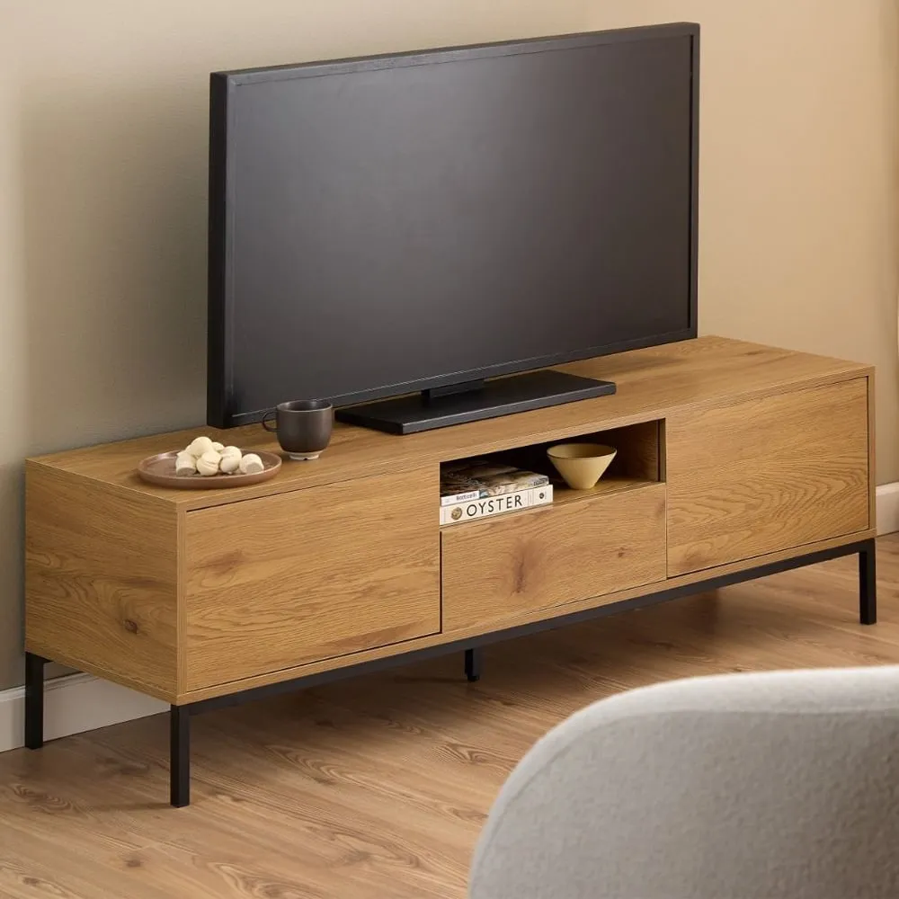 Sparks TV Stand with 2 Doors 1 Drawer - Wild Oak, Wood