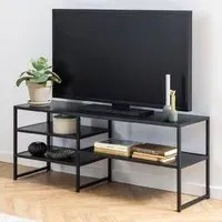 Sparks TV Stand with 3 Shelves - Black