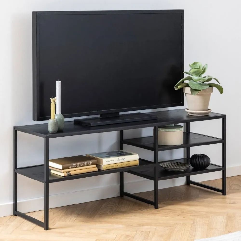 Sparks TV Stand with 3 Shelves - Black