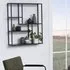 Sparks Wall Shelf with 4 Shelves - Black