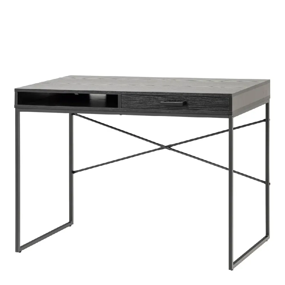 Sparks Wooden Laptop Desk with Drawer - Ash Black image