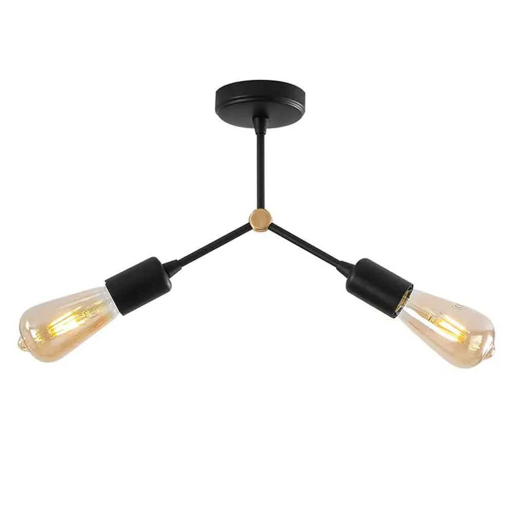 Sparrow 2-Light Ceiling Light - Black, Metal product