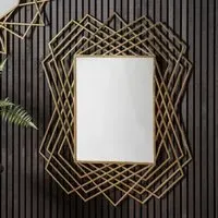 Spectra Rectangular Wall Mirror - Gold