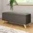 Speke Fabric Storage Ottoman - Charcoal