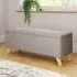 Speke Fabric Storage Ottoman - Light Grey