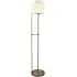 Sphere Opal Glass Floor Lamp - Antique Brass