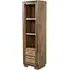 Spica Slim Bookcase with 2 Drawers - Natural, Sheesham