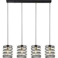 Spring 4 Light Bar Pendant Light - Gold, Metal