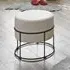Spring Textile Fabric Stool - Cream