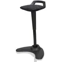 Spry Fabric Office Stool with Rocking Feature - Black