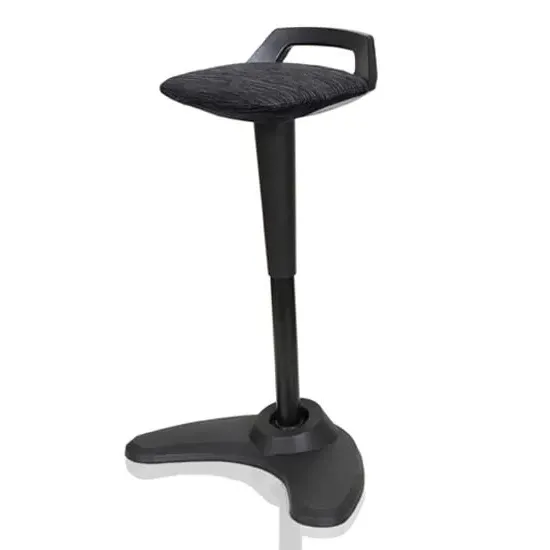 Spry Fabric Office Stool with Rocking Feature - Black image